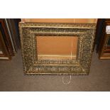 19TH CENTURY ORNATE CONTINENTAL PICTURE FRAME, 11" x 15 3/4"