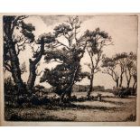 HAROLD THORNTON, SIGNED IN PENCIL TO MARGIN, BLACK AND WHITE ETCHING, INSCRIBED  Near