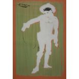 AFTER PICASSO, SCREEN PRINT, Pierrot, 20  x 13