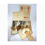 Packet of assorted ephemera including Norfolk Royal Marines Pocket Book with discharge papers and