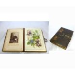 Late Victorian album containing approx 15 late Victorian/Edwardian cabinet card photographs + approx