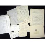 Packet collection of autograph letters including BENNY HILL (1924-1992), ALS, BOB PENDER, ALS, dated