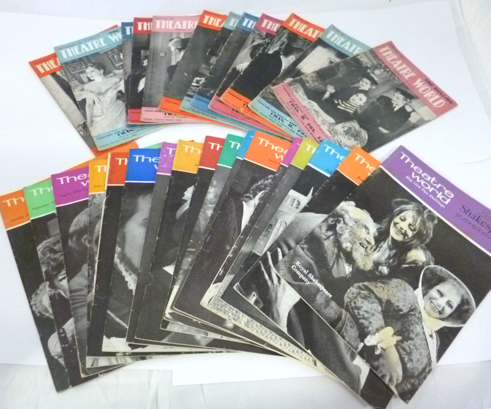 One box large quantity THEATRE WORLD, circa 1941 - 1958, including 1942 - 1958 complete + 4 issues