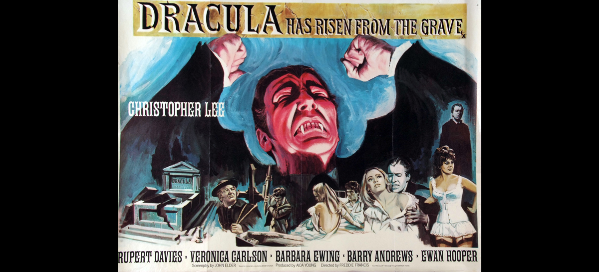 DRACULA HAS RISEN FROM THE GRAVE, Film Poster starring Christopher Lee, Rupert Davies, Veronica