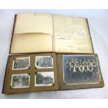 One box assorted ephemera including albumen print photographs, images including Port Said, Egypt,