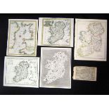Packet six assorted 19th Century and earlier maps of Ireland (6)