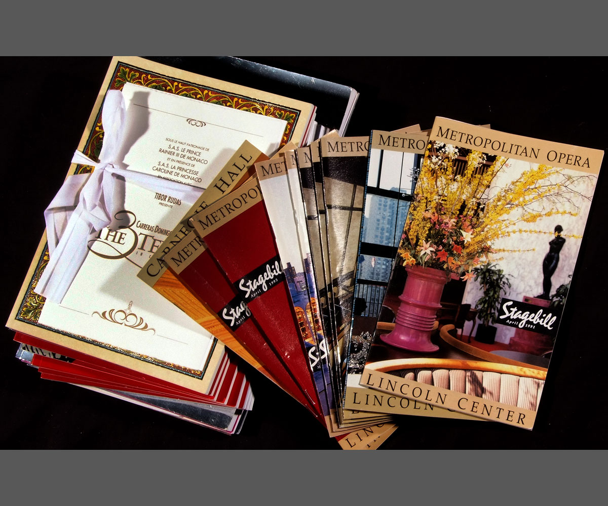 A collection of approximately 25 opera souvenir programmes circa 1990s including 12 signed by