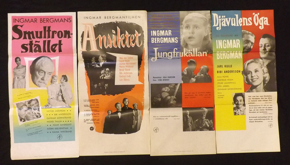 INGMAR BERGMAN, 12 orig Swedish film posters by Ingmar Bergman with three to four accompanying - Image 5 of 5