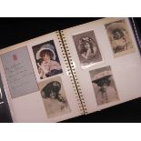 Photo Album containing photographs, postcards and autographs of actors and actresses, late 19th