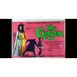 THE GORGON, Film poster starring Peter Cushing, Christopher Lee, etc UK quad, approx size 30" x 40"