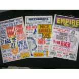 Two Norwich Hippodrome Burlesque/Glamour orig bills circa 1950s, including STARS OF SEX APPEAL,