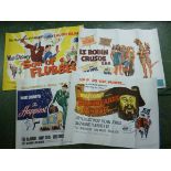 Seven Walt Disney film posters, THE RESCUERS - BORN TO RUN, double bill, BIG RED, BON VOYAGE!,