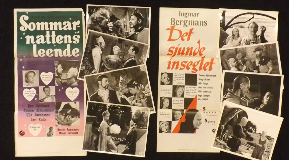 INGMAR BERGMAN, 12 orig Swedish film posters by Ingmar Bergman with three to four accompanying - Image 4 of 5