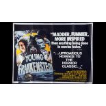 YOUNG FRANKENSTEIN, Film poster starring Gene Wilder, Peter Boyle etc, UK quad, approx size 30" x