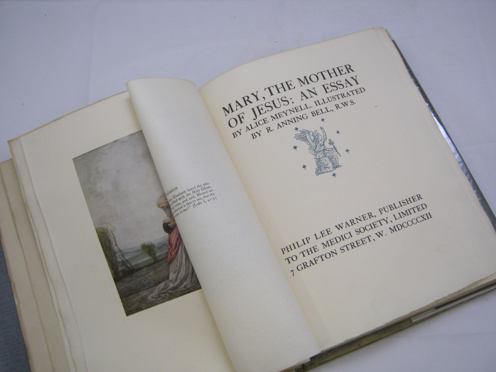 ALICE MEYNELL: MARY THE MOTHER OF JESUS AN ESSAY, ill R Anning Bell, L, 1912, (250), lge paper