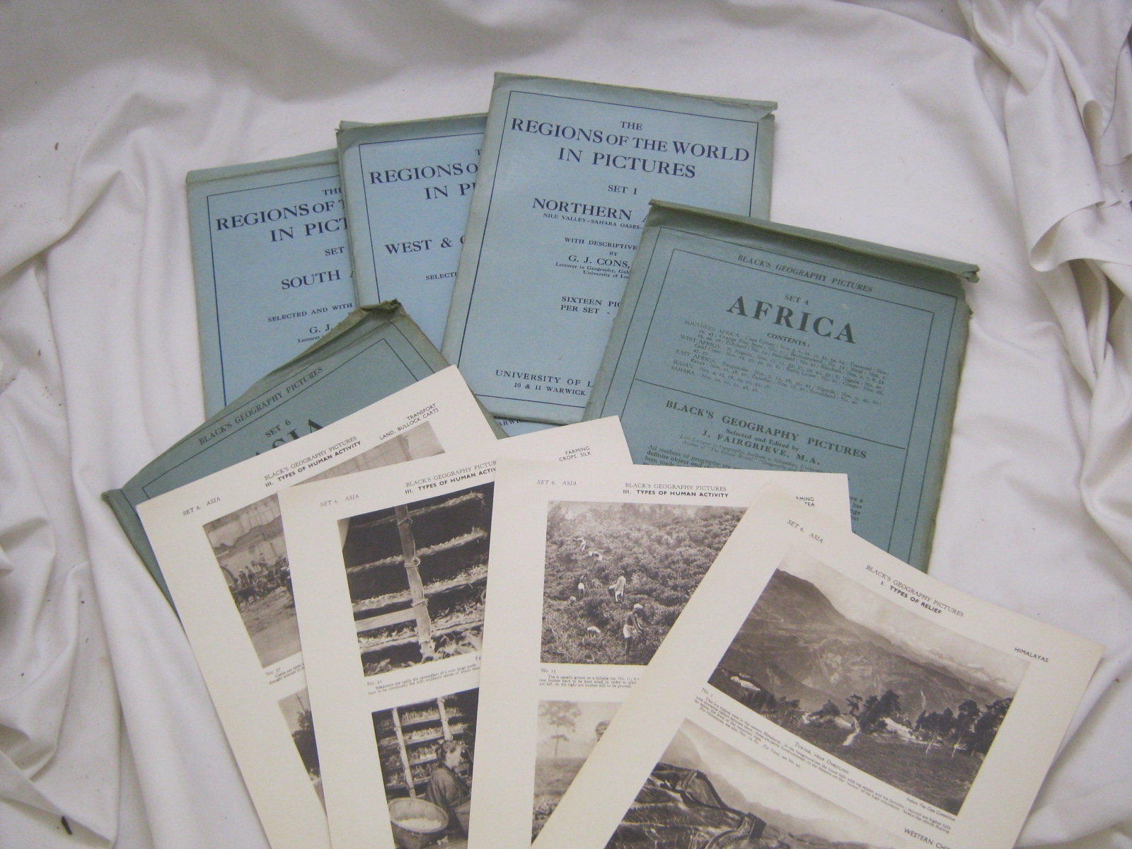 HARRAP'S GEOGRAPHY PICTURE SUMMARIES, L, [1936-1939], complete series of 20 sets, each set