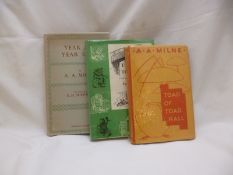 ALAN ALEXANDER MILNE: 3 ttls: TOAD OF TOAD HALL, NY, Charles Scribner 1929, 1st edn, orig pict bds