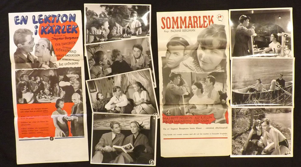 INGMAR BERGMAN, 12 orig Swedish film posters by Ingmar Bergman with three to four accompanying - Image 2 of 5