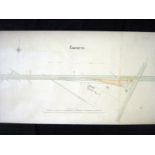 Ten orig pen and ink Railway Plans, with added watercolour, including Watton, Swaffham, Knapton,