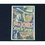 SILVER SPURS, Film poster, 1936 starring Buck Jones, Muriel Evans, etc approx size 29" x 20" (