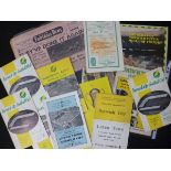 Packet: containing Norwich City Football Club official programmes circa 1956-1993 inc Norwich City v