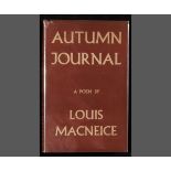 LOUIS MACNEICE: AUTUMN JOURNAL, 1939, 1st edn, orig cl, d/w