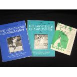 Two Wimbledon Tennis souvenir programmes, Wednesday 25 June 1958 and Monday 26 June 1961, ea orig