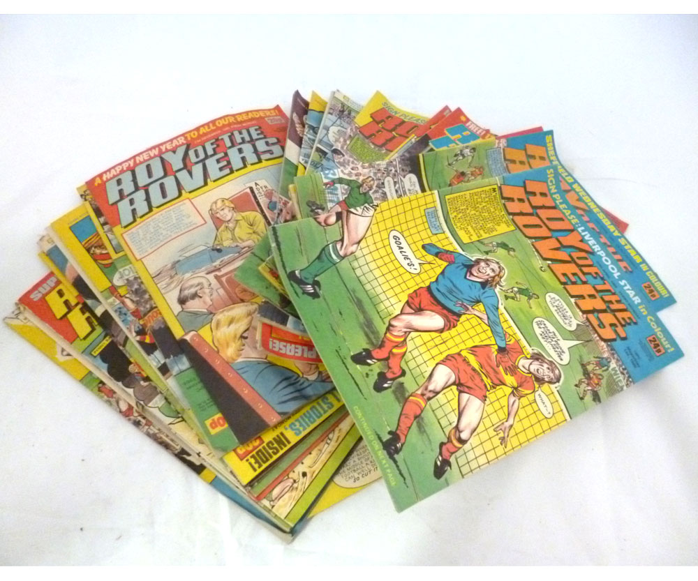 One box good quantity ROY OF THE ROVERS comics circa 1980s