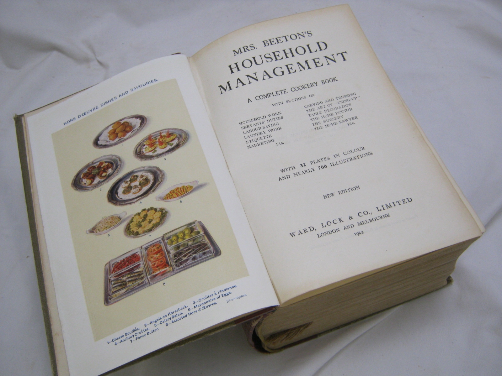 MRS BEETON'S HOUSEHOLD MANAGEMENT…, 1923 new edn, orig cl bkd bds, gt,