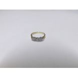Hallmarked 18ct Gold three Brilliant Cut Diamond Ring, approximately .6ct total