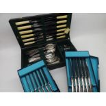 A small Canteen of Silver Plated Cutlery retailed by James Porter & Son of Glasgow; together with