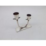 A small Oneida Silver Plated Two Light Candlestick