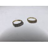 Early/Mid-20th Century 18ct Gold and Platinum Engagement Ring set with five small Diamonds,
