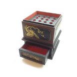 A 19th/20th Century Shibyama laquered cricket box part only