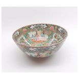 A Chinese Famille Rose Bowl, typically decorated in the traditional manner in typical colours with a