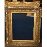 LARGE VICTORIAN GILT GESSO PICTURE FRAME, 24" x 31"  TOGETHER WITH ONE FURTHER FRAME (2)
