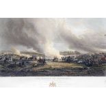 AFTER G JONES, RA, ENGRAVED BY J T WILLMORE, ANTIQUE COLOURED ENGRAVING, PUBLISHED 1849,  The Battle