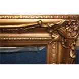 20TH CENTURY GILT GESSO PICTURE FRAME, 30"  x 37"