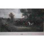 AFTER R B DAVIS, ENGRAVED BY F BROMLEY, ANTIQUE COLOURED MEZZOTINT, CIRCA 1840,  The Royal Cortege