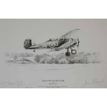 MIXED LOT OF FIVE ASSORTED 20TH CENTURY AVIATION PRINTS, including signed examples, unframed (5)