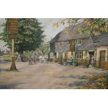 AFTER STANHOPE A FORBES, COLOURED PRINT,  The Woolpack, Yalding , (A Whitbread & Co advertising