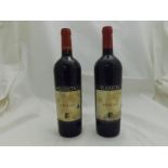 Nine bottles comprising four Planeta Merlot 1999 and five bottles Planeta Cabernet Sauvignon 1997