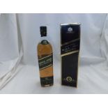 Two Bottles comprising Cased Johnny Walker Black Label Old Scotch Whisky aged 12 years and Single