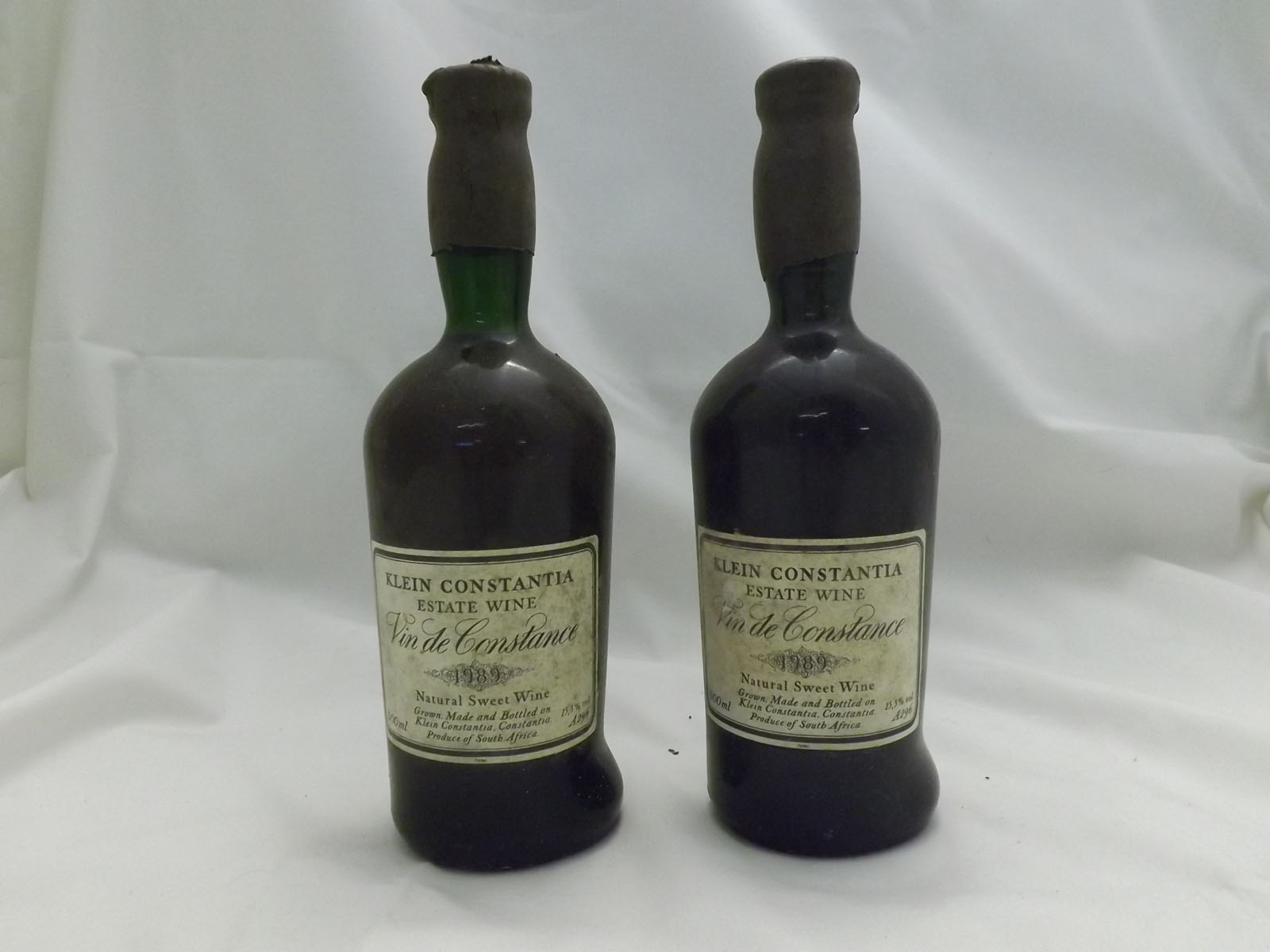 Five bottles of Klein Constantia Estate Wine 1989