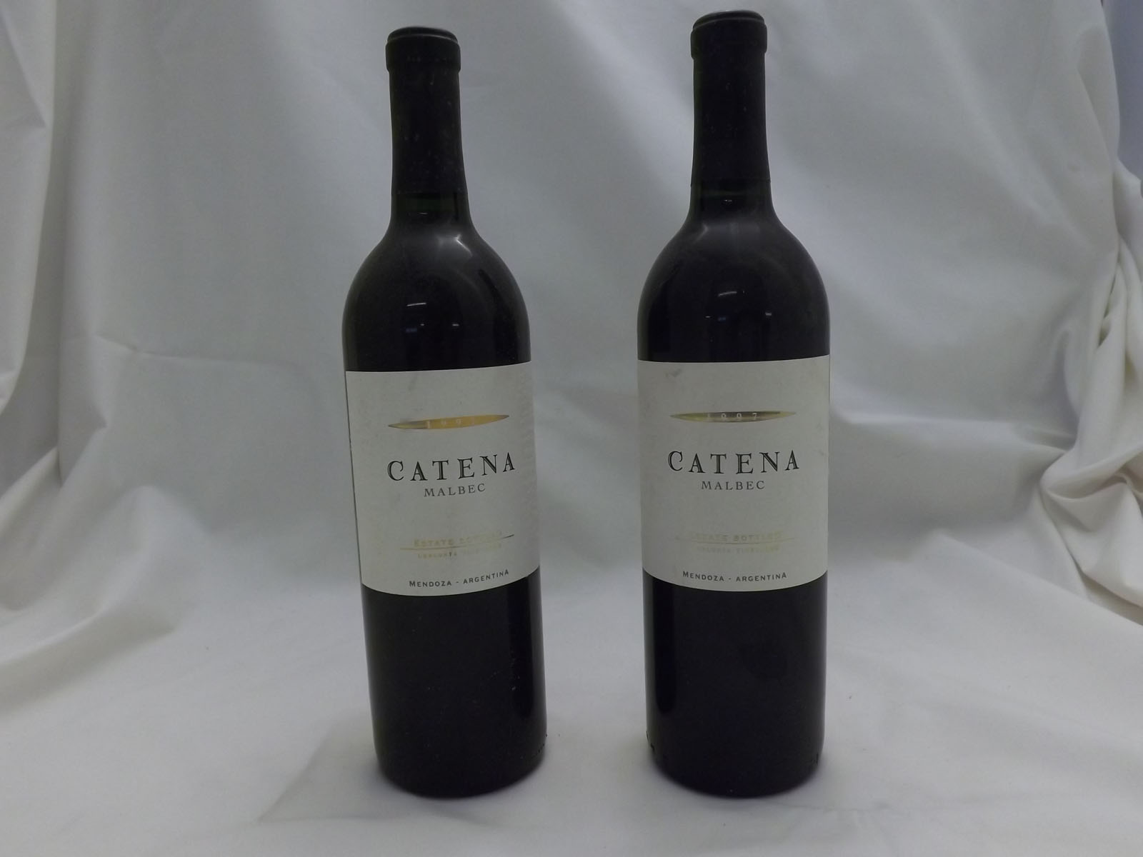 Five bottles Catena Malbec Estate Bottled 1997