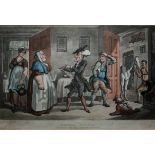 AFTER ROWLANDSON, GROUP OF FOUR 19TH CENTURY HAND COLOURED ENGRAVINGS, Doctor Syntax , 4 = x 7 = (