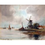 THOMAS BUSH HARDY, SIGNED LOWER LEFT, WATERCOLOUR, INSCRIBED Dordrecht , 12 x 15