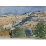 ALAN PENTON, SIGNED, GROUP OF SIX WATERCOLOURS IN FIVE FRAMES, Views in Rhodes, each approx 8 x