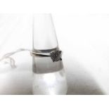 Modern hallmarked 18ct White Gold Solitaire brilliant cut Diamond Ring, approx 0.5ct