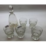 Group of late 19th or early 20th Century clear glass Rummers with star cut decoration to base,